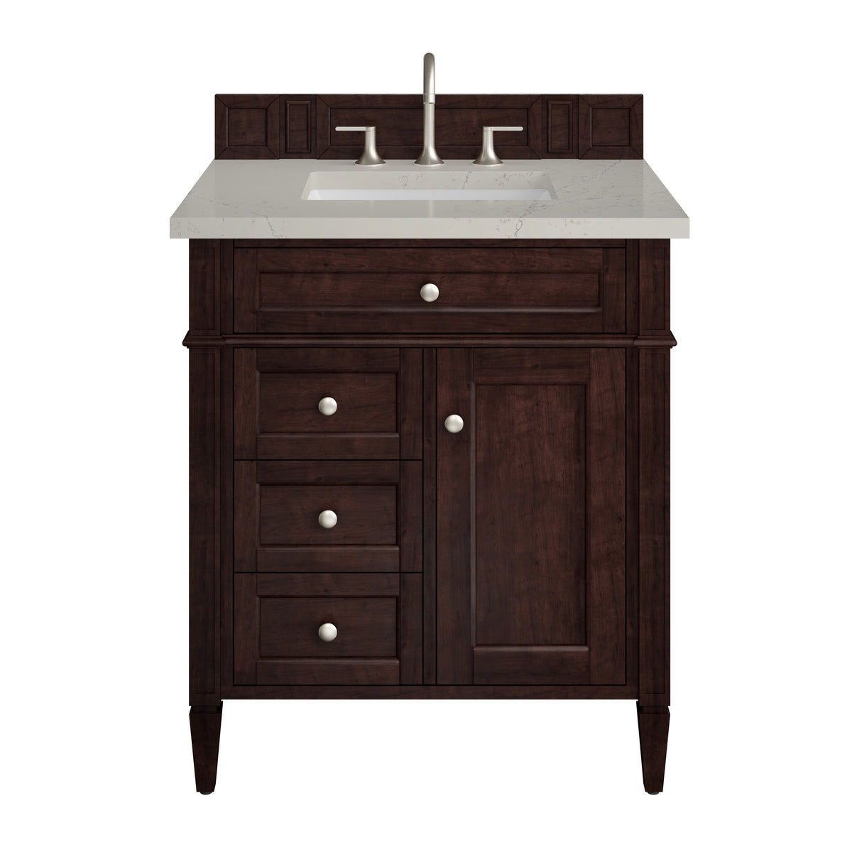 James Martin Brittany 30" Single Bathroom Vanity, Burnished Mahogany, view 38