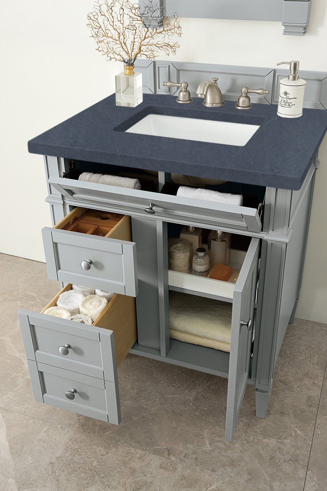 James Martin Brittany 30" Single Bathroom Vanity, Urban Gray by James Martin