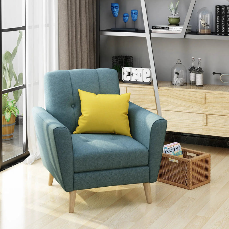 Mid Century Fabric Channel Stitch Club Chair by HouseOfZazla