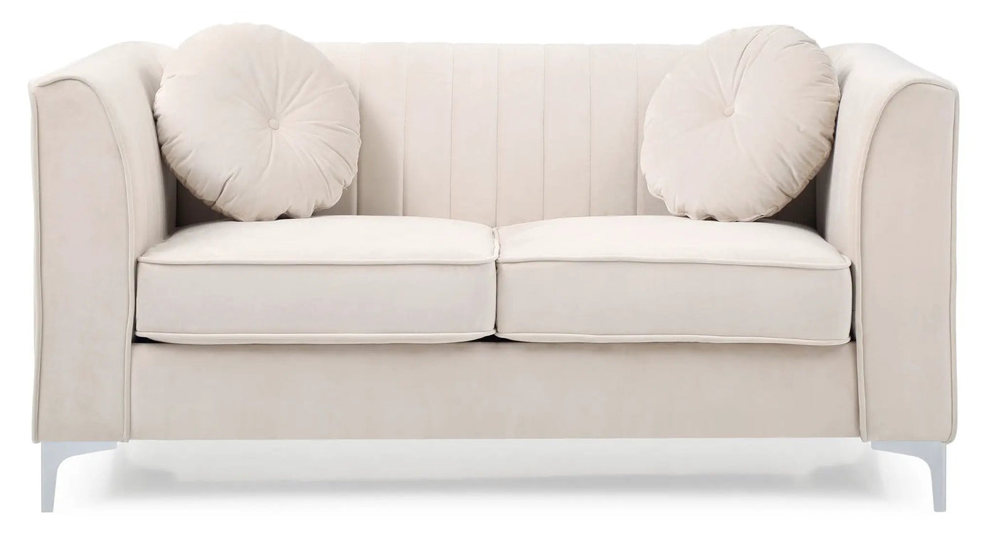 Glam Styled Micro Suede Loveseat by HouseOfZazla