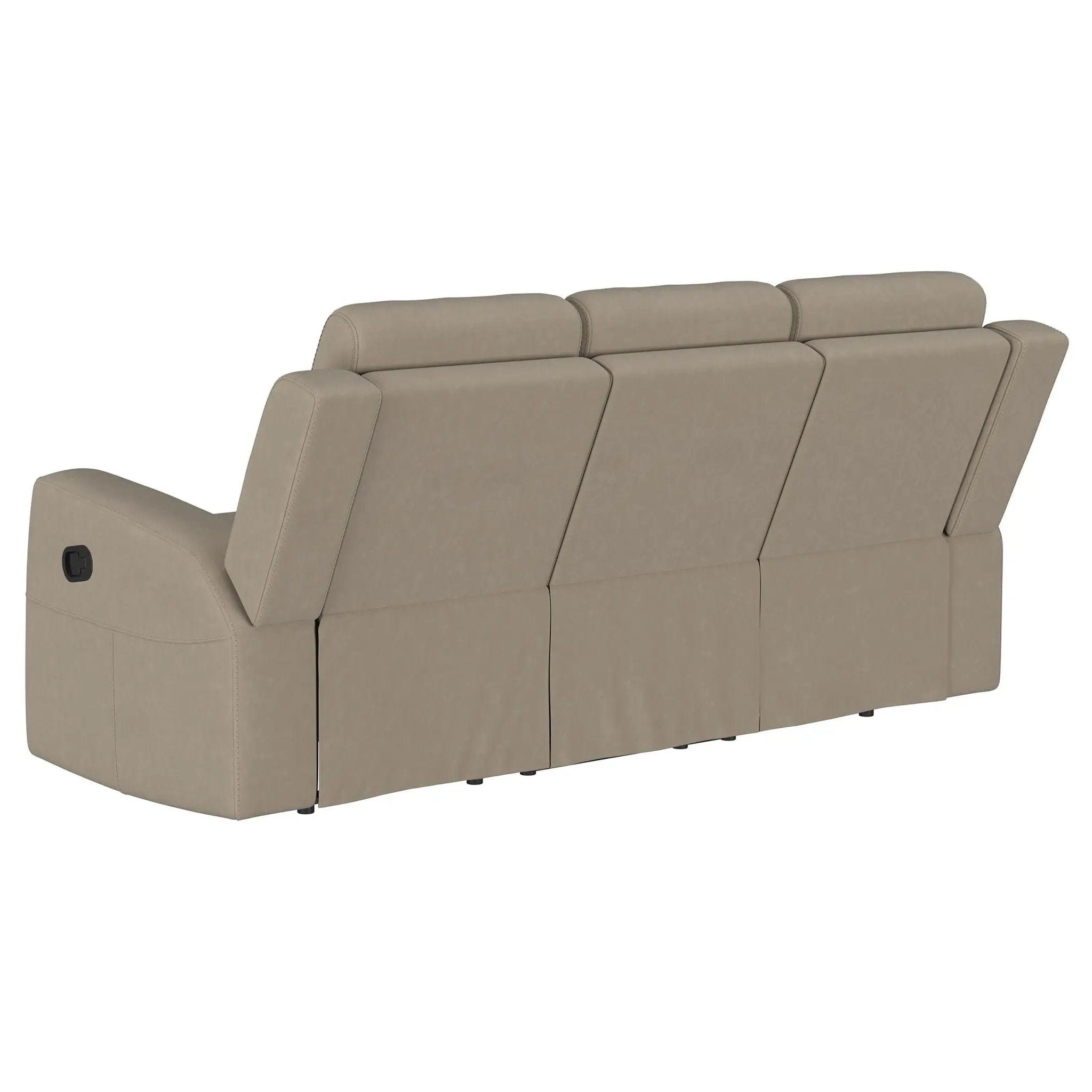 Brentwood 3-piece Upholstered Reclining Sofa Set Taupe by Unique Piece Furniture