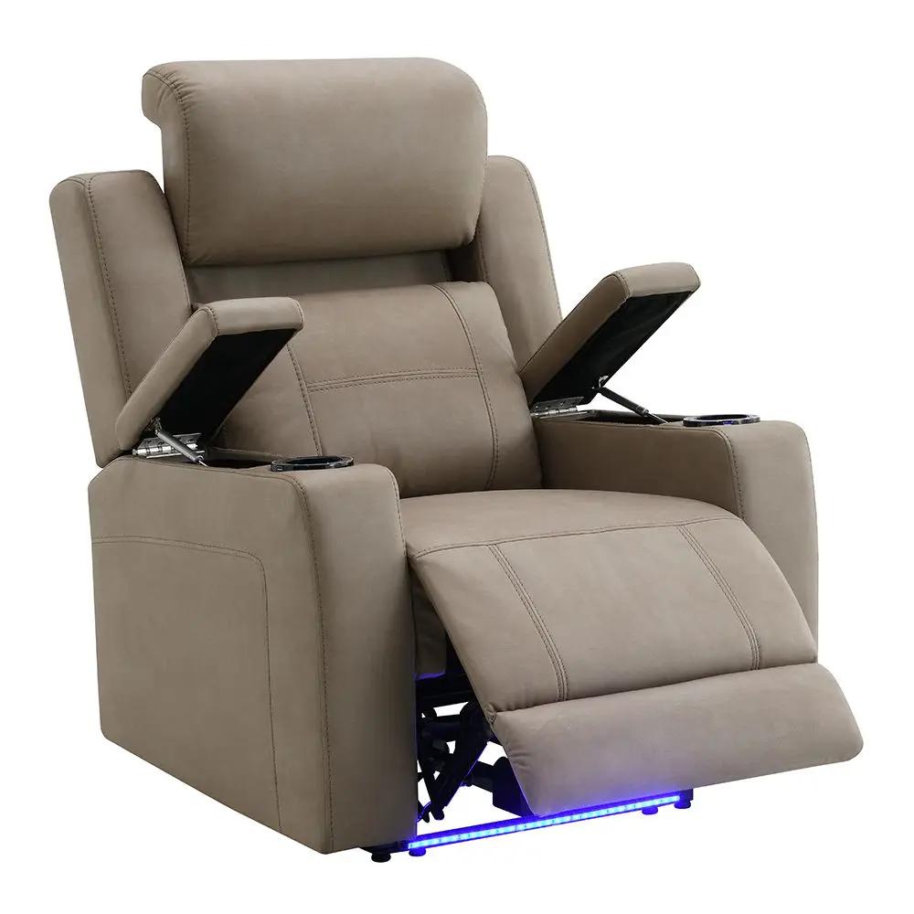 Lugo - Power Motion Recliner With Cup Holder - Camel by Unique Piece Furniture