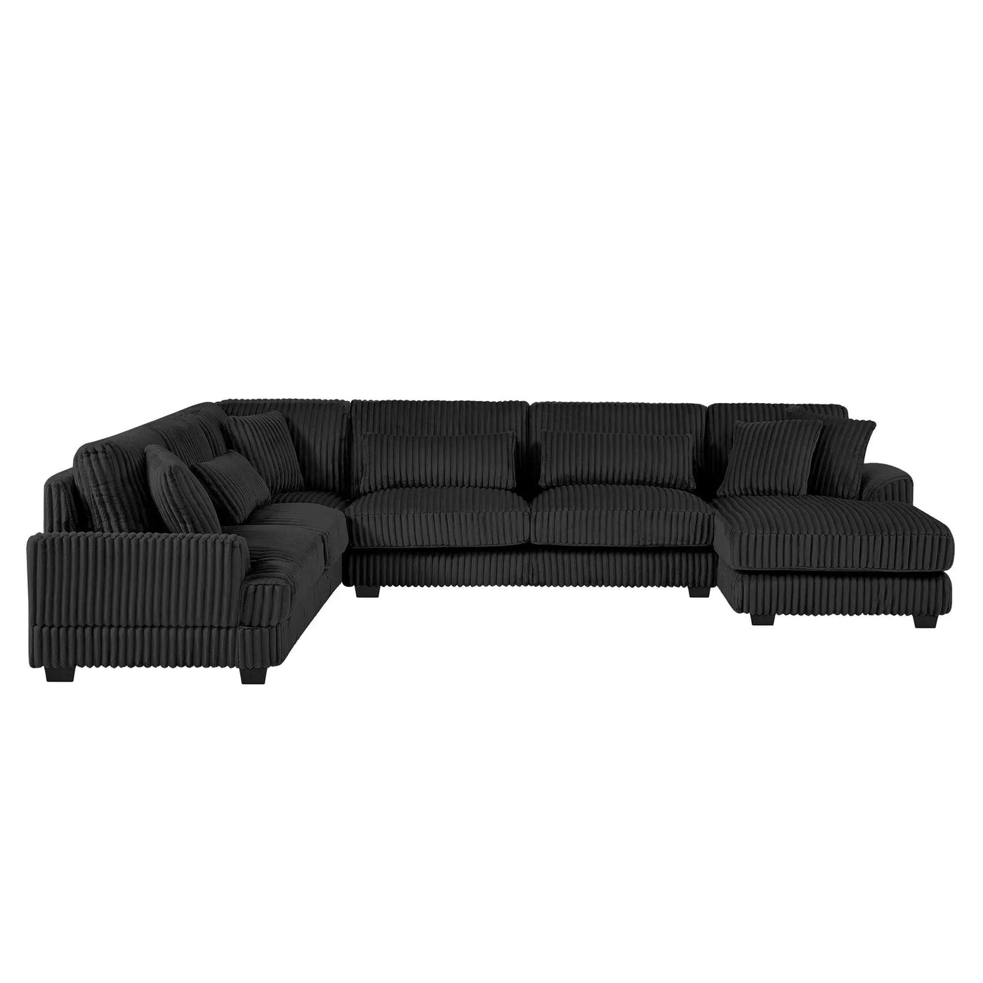 Oversized Sectional Sofa U - Shaped Sofa Couch Modern Sofa Upholstered In Soft With A Chaise Lounge For Living Room by HouseOfZazla