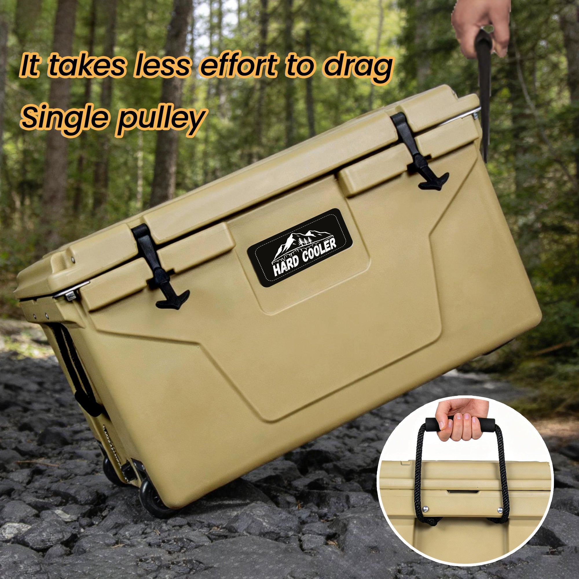 110 Quart Khaki Rotomolded Insulated Ice Chest by HouseOfZazla