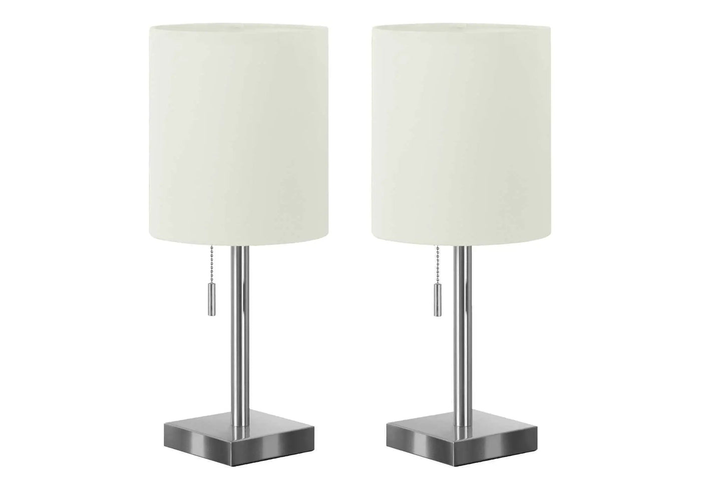 Lighting, Table Lamp, USB Port Included, Nickel, Contemporary (Set of 2) by HouseOfZazla