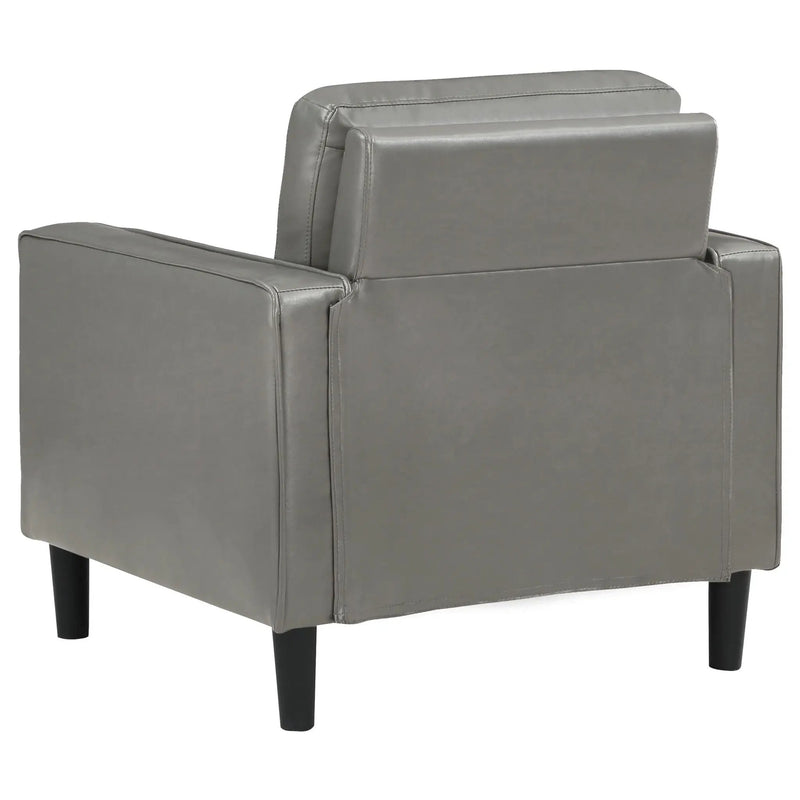 Ruth Upholstered Track Arm Accent Chair Grey by Unique Piece Furniture