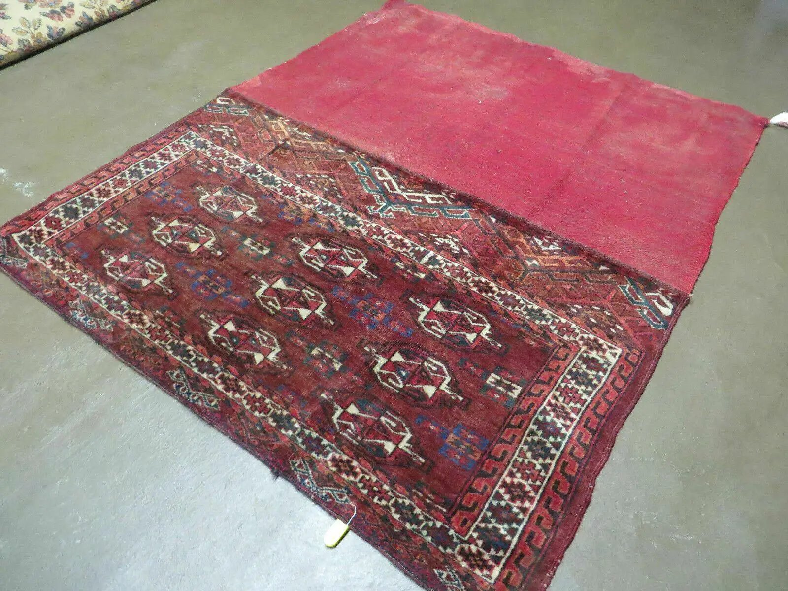 2.5' X 4' Antique Handmade Bokhara Turkoman Yamud Wool Rug Kilim Backing NICE by Jewel Rugs