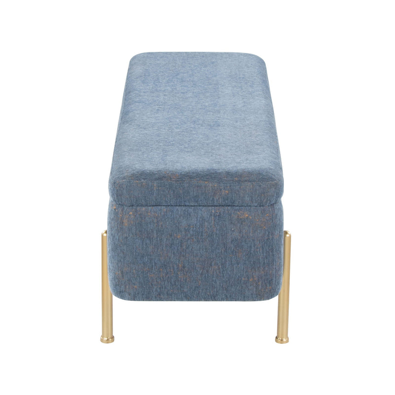 Daniella - Contemporary Bench - Gold / Blue by Unique Piece Furniture