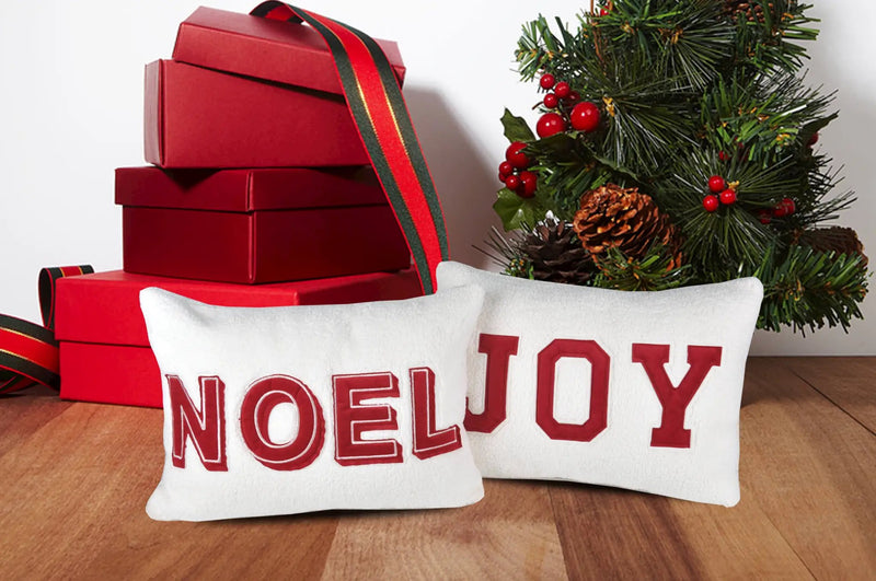 Noel Christmas Throw Pillow with Insert by HouseOfZazla
