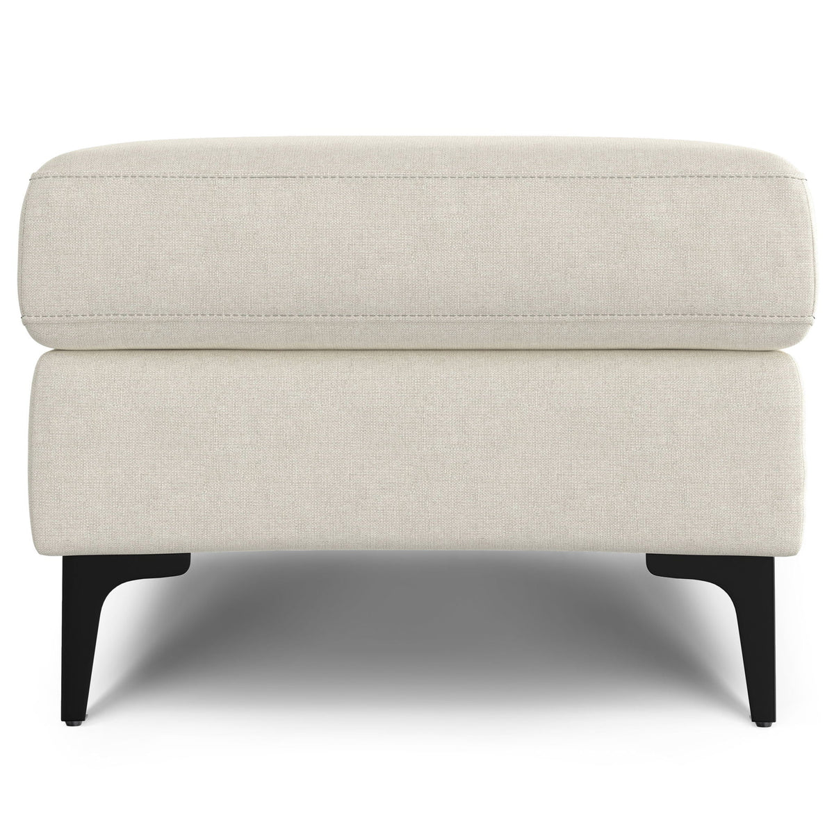 Versatile Mid Century Ottoman with Eco-Friendly Upholstery - Beige or Dark Gray, photo 23 of 26