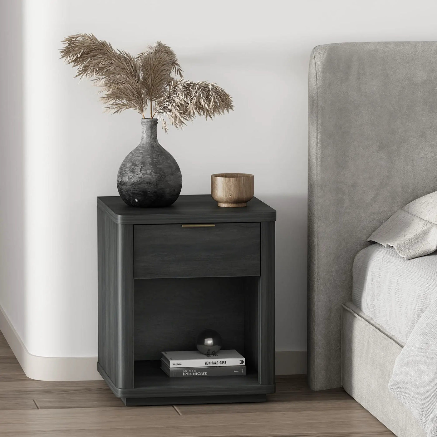 Evelyn - Nightstand With 1 Drawer And Open Shelf by HouseOfZazla