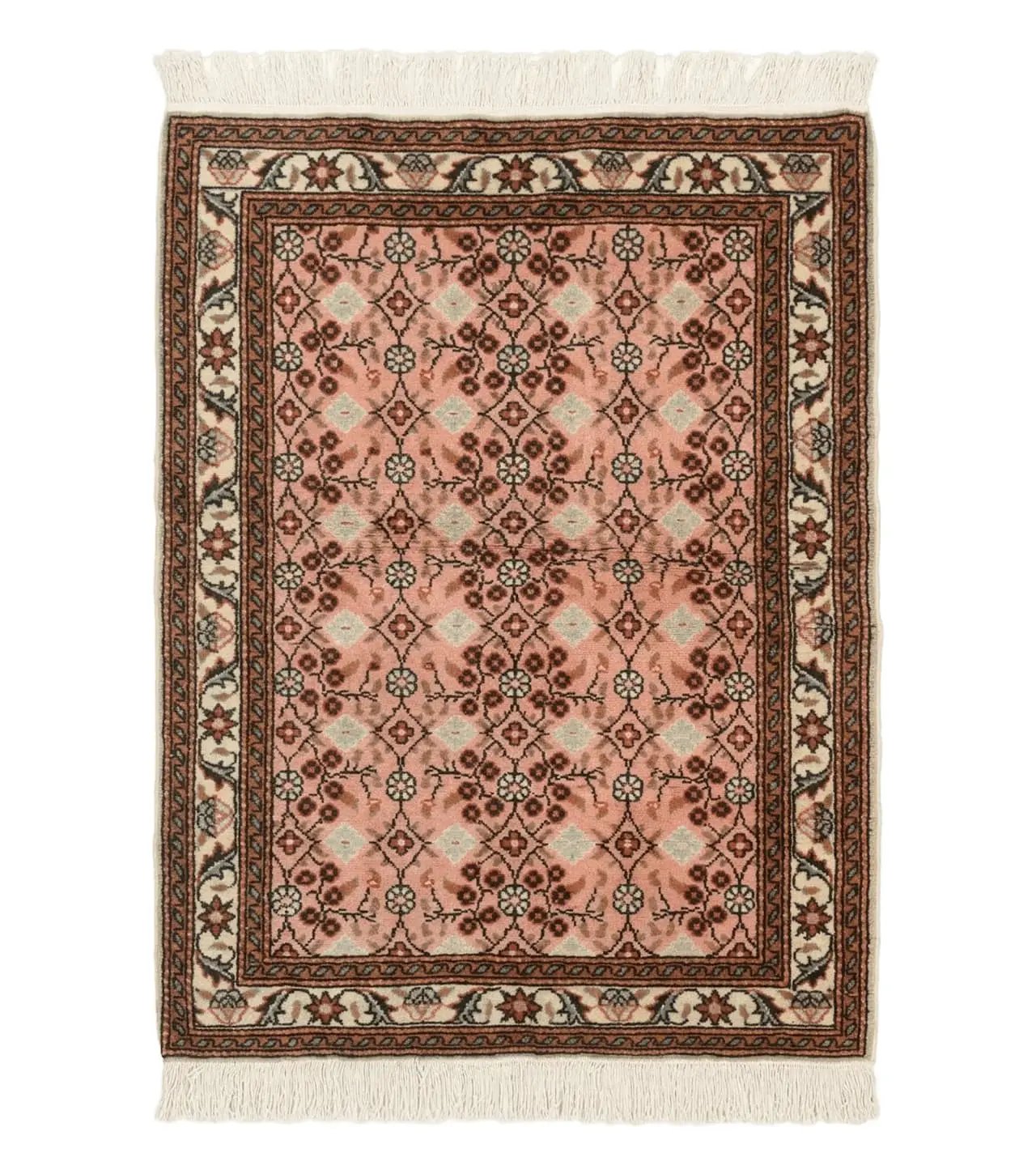 Turkish Sivas Rug 3x4, Pink, Handmade, Wool, Vintage by Jewel Rugs