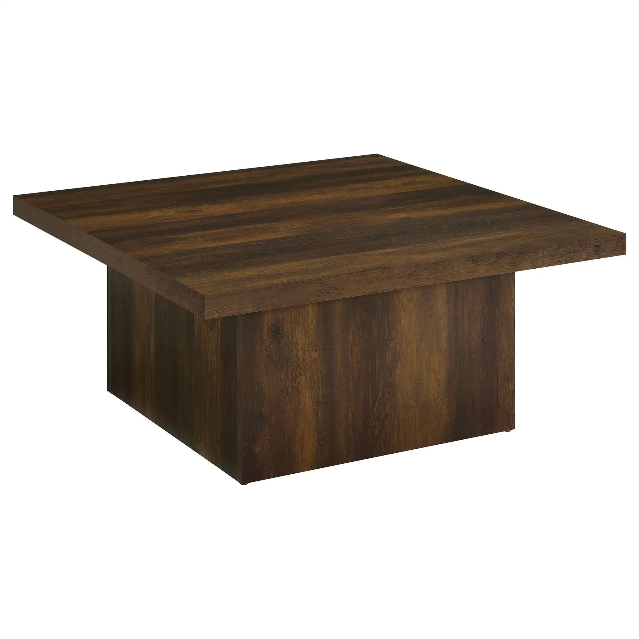Devar Square Engineered Wood Cocktail Coffee Table Dark Pine by Unique Piece Furniture