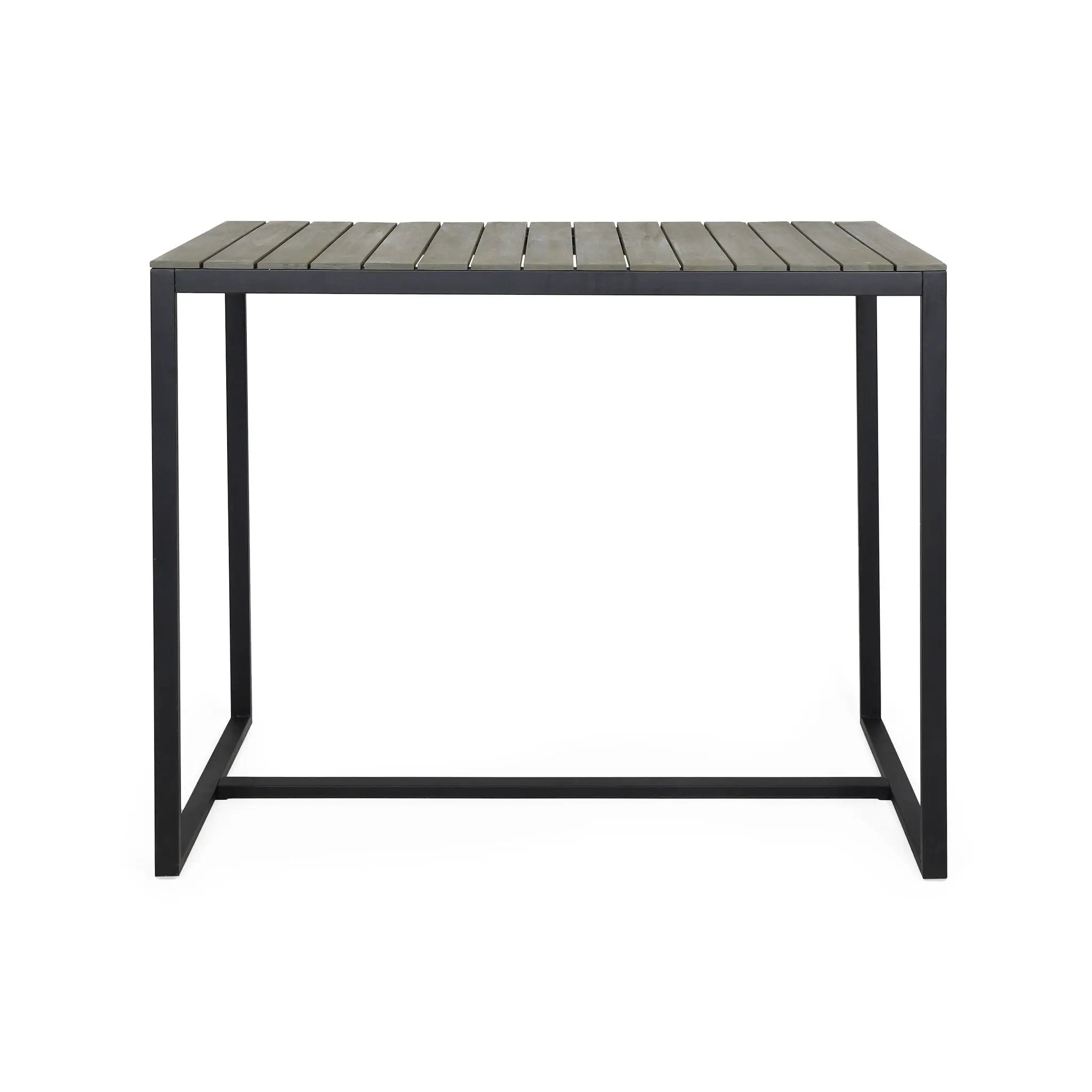 Ernesto Outdoor Industrial Acacia Wood Bar Table by HouseOfZazla