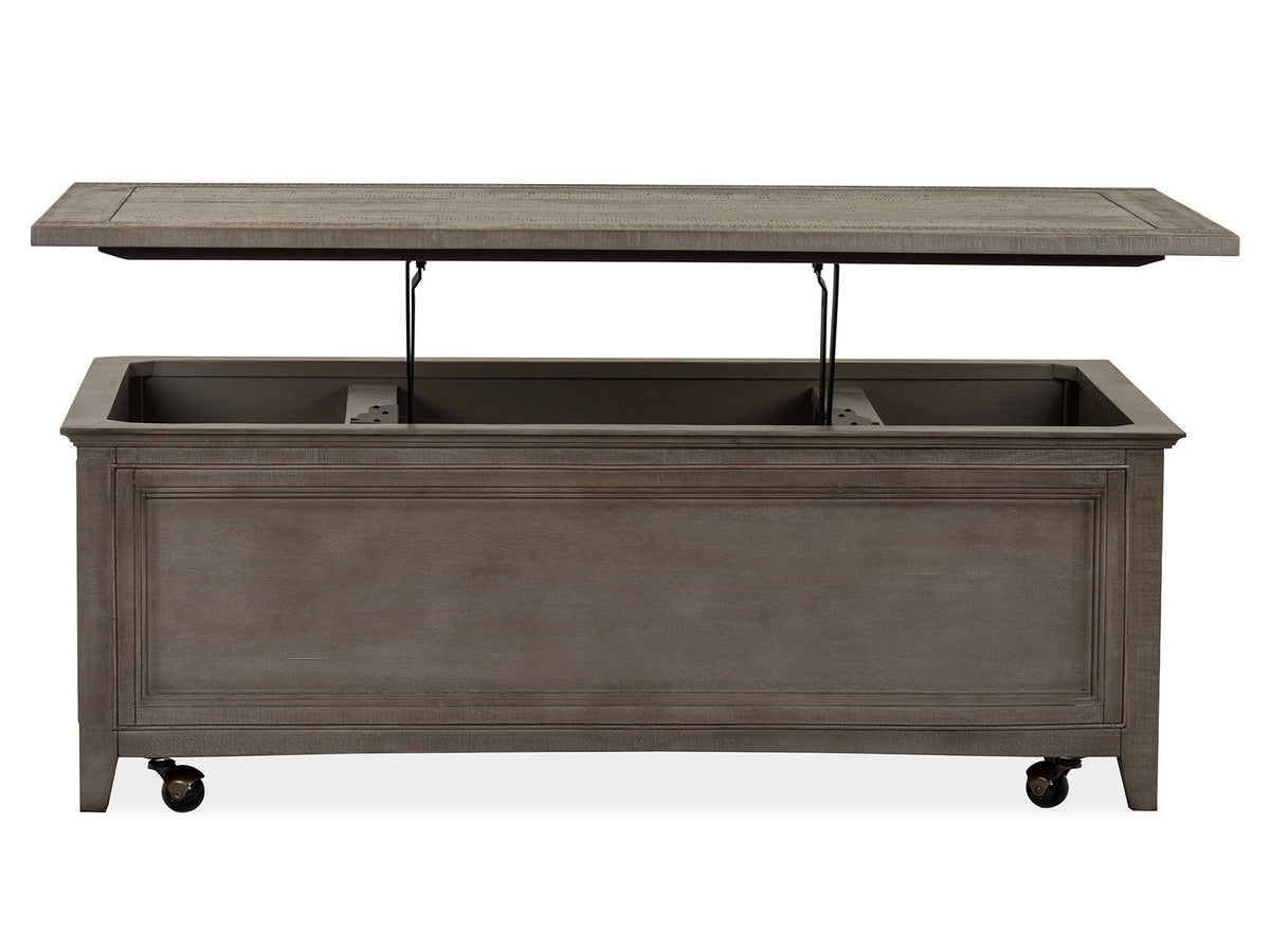 Paxton Place - Lift Top Storage Cocktail Table With Casters - Dovetail Gray, photo 7 of 7