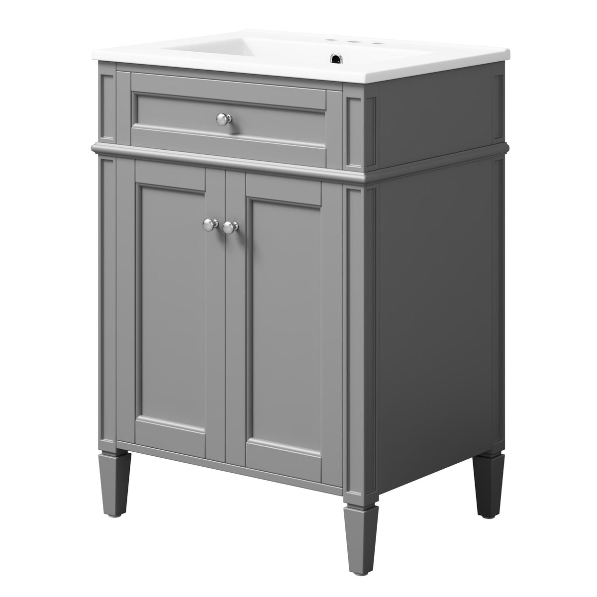 Bathroom Vanity With 2 Doors And Tip Out Drawer, Soft Closing Hinges, photo 3 of 28
