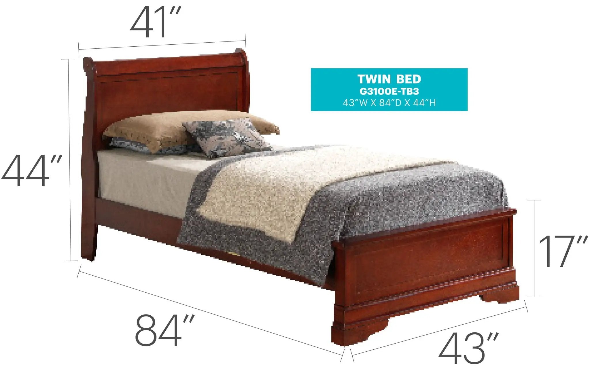 Sleigh Bed With Low Footboard by Unique Piece Furniture