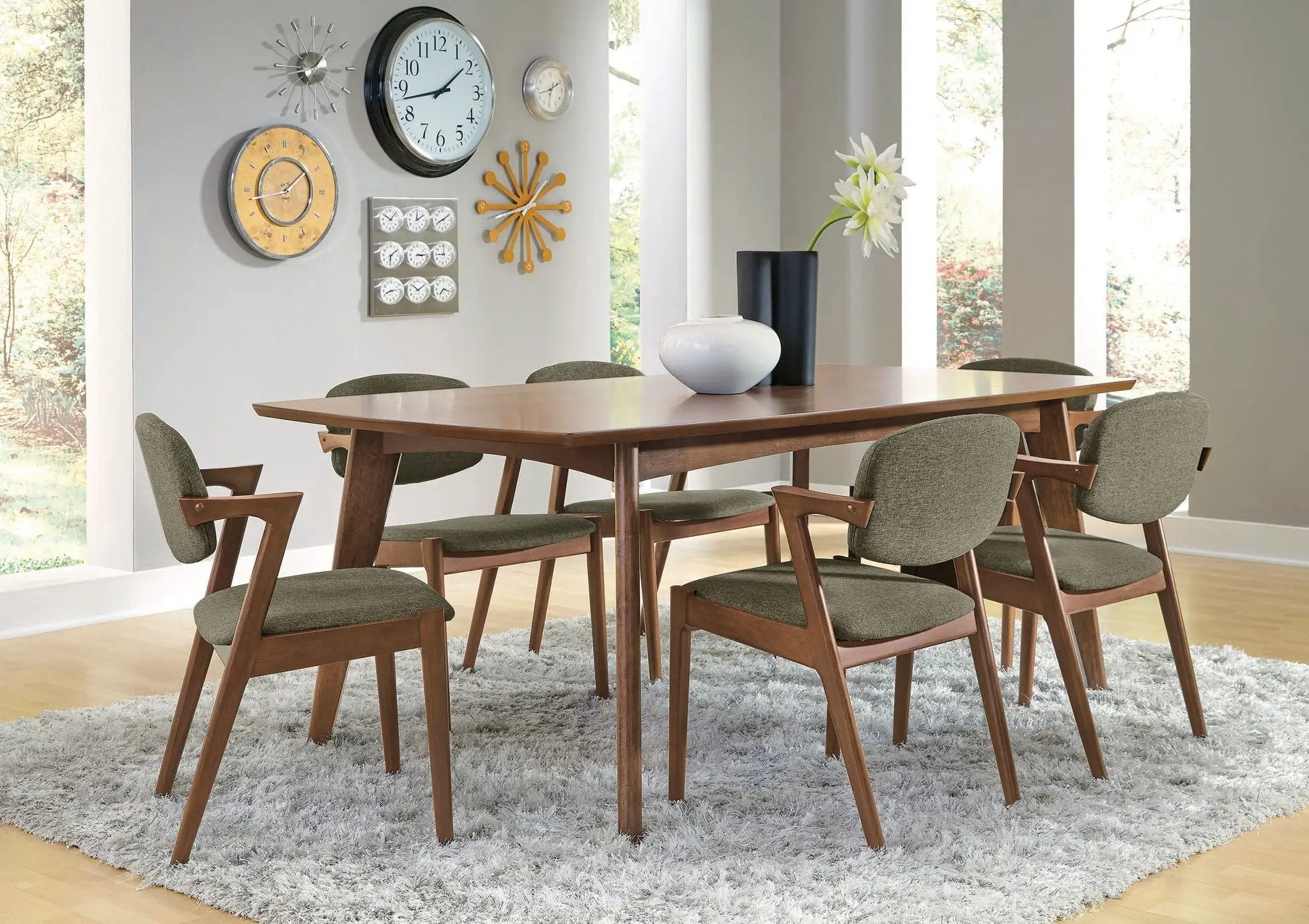 Malone Rectangular 78-inch Wood Dining Table Dark Walnut by Unique Piece Furniture