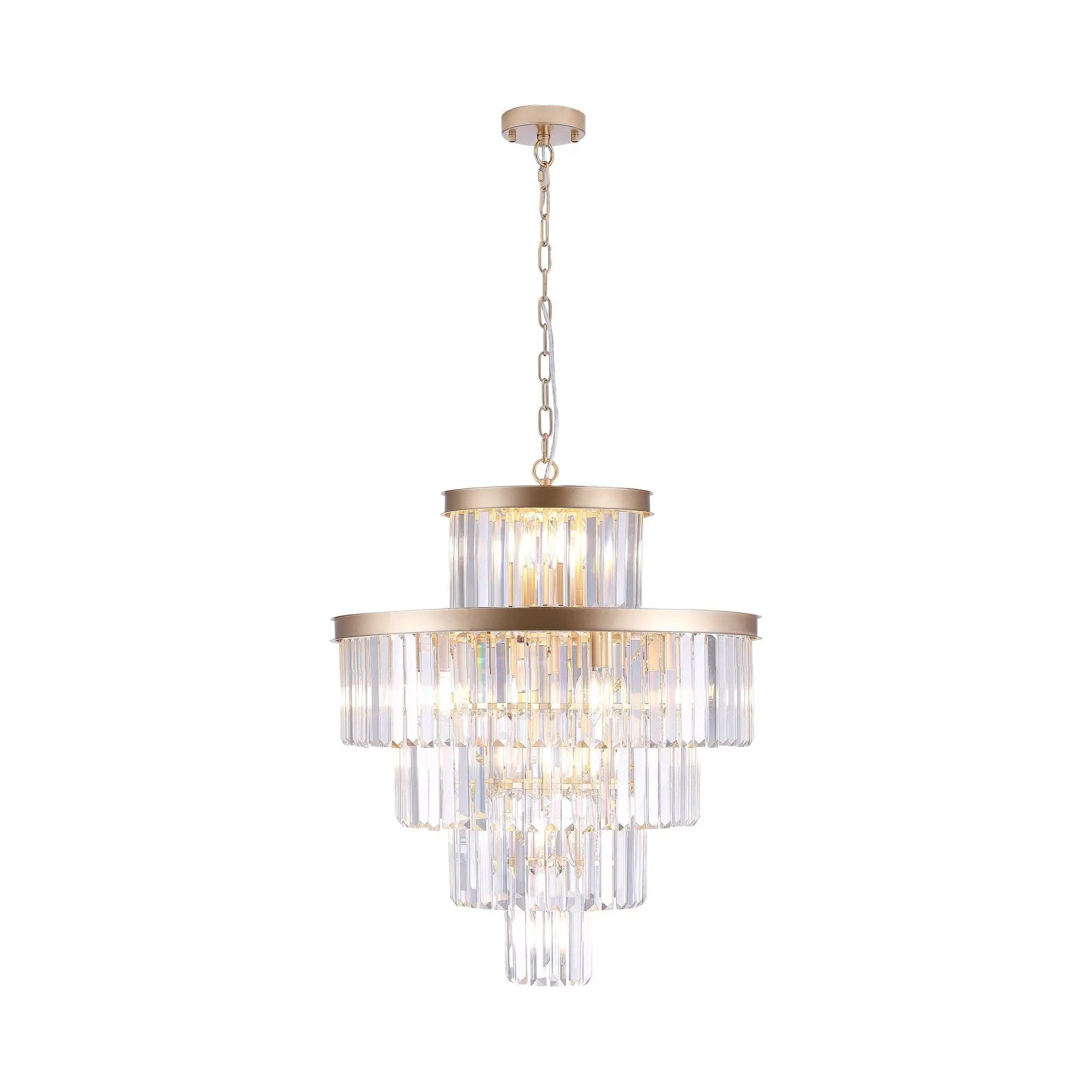 Golden Luxury Crystal Chandelier 23.6 Inch by HouseOfZazla