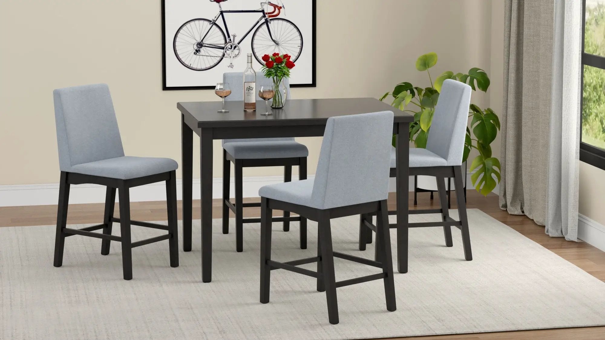 5 Piece Gathering Height Set - Gray by HouseOfZazla