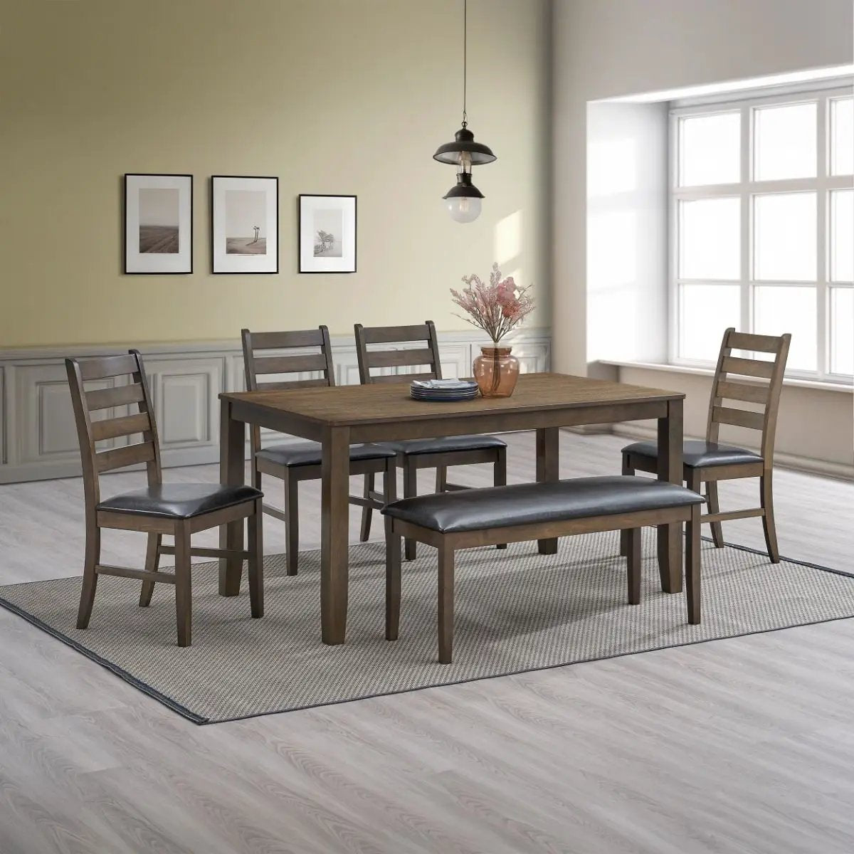 Damica - Bench - Brown / Walnut by Unique Piece Furniture