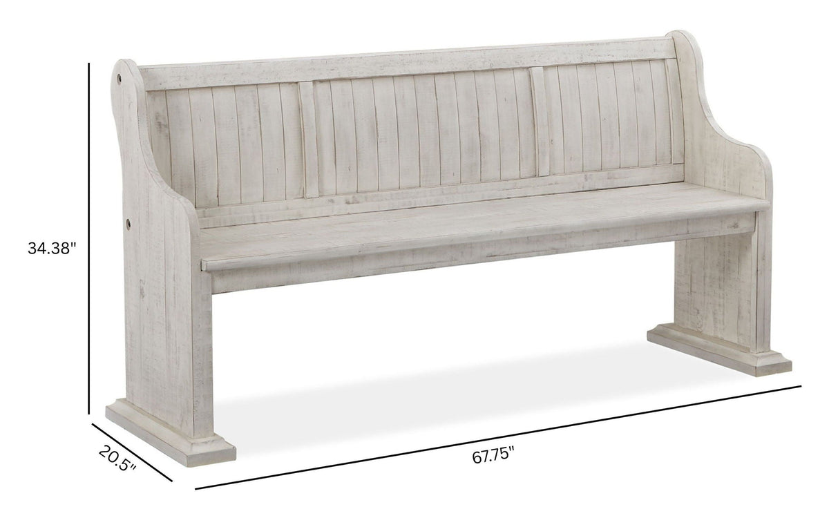 Bronwyn - Bench With Back - Alabaster, photo 6 of 7