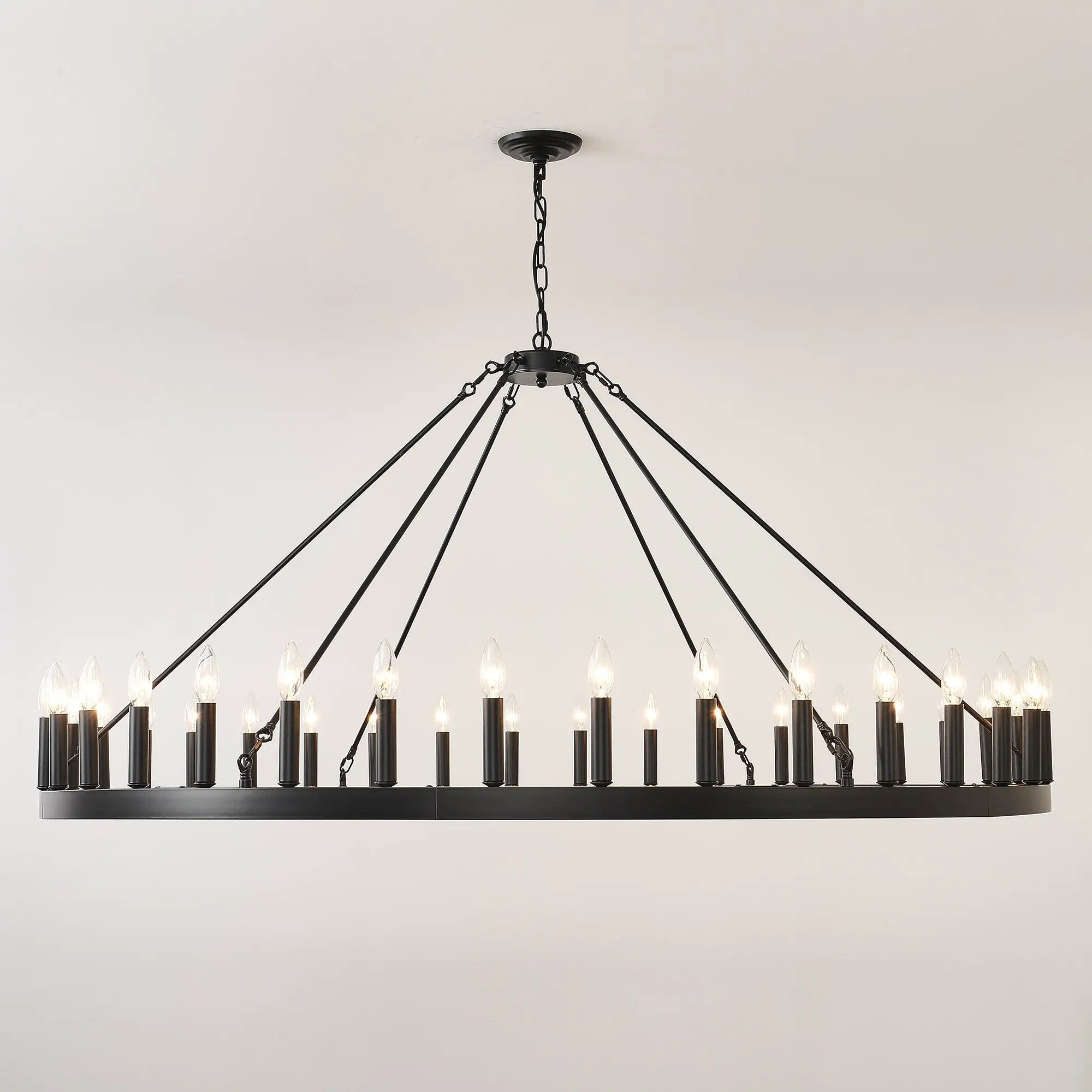 59.1 Inch 36-Light Wagon Wheel Chandelier by HouseOfZazla