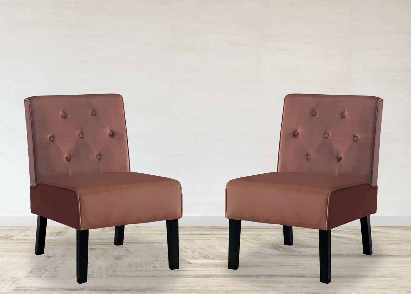 Reese - Living Room Armless Button Tufted Pattern Accent Chair (Set of 2) by Unique Piece Furniture