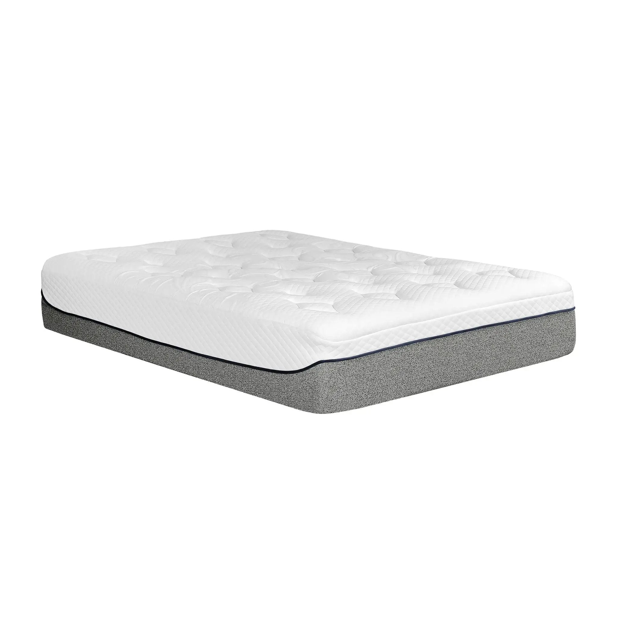 13" Ultra Plush Gel Memory Foam Mattress For Bed With Double Layered Jacquard Cover - Gray / White - King by HouseOfZazla