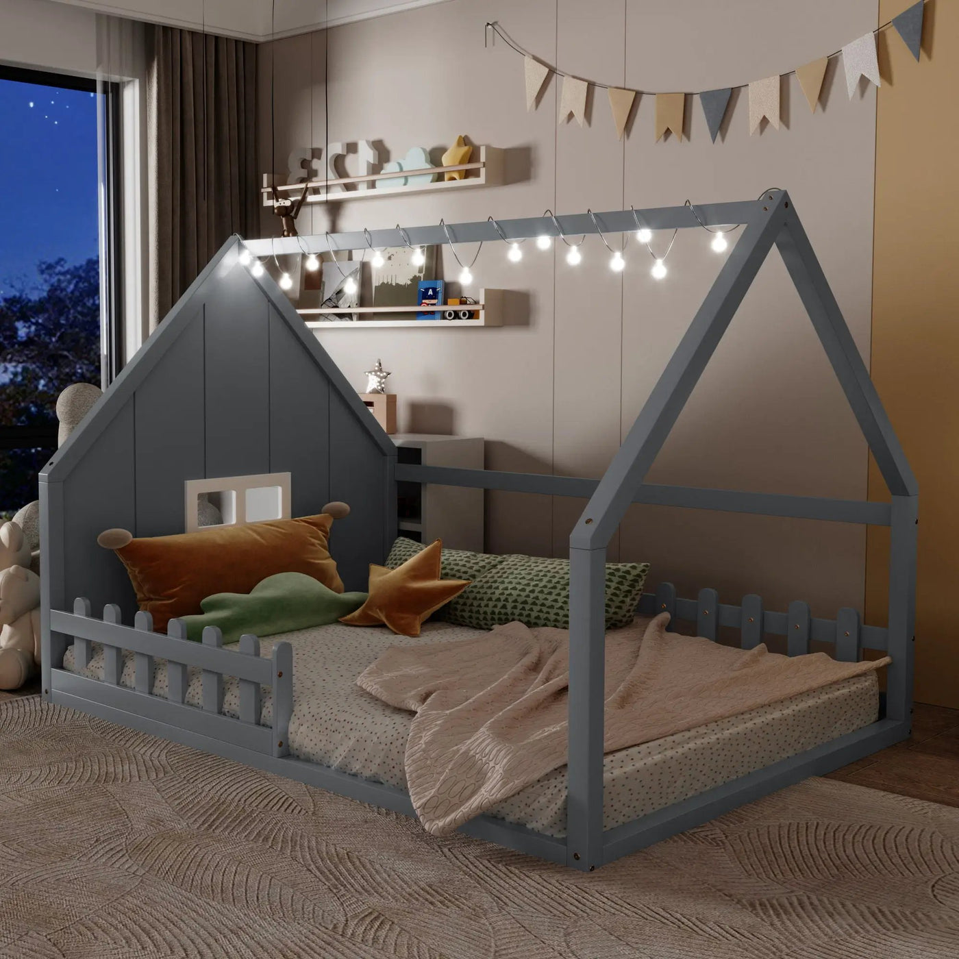 House Bed With Window And Fence by HouseOfZazla