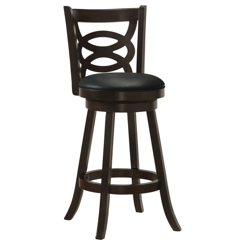 Swivel Bar Stool (Set of 2) - Black by HouseOfZazla