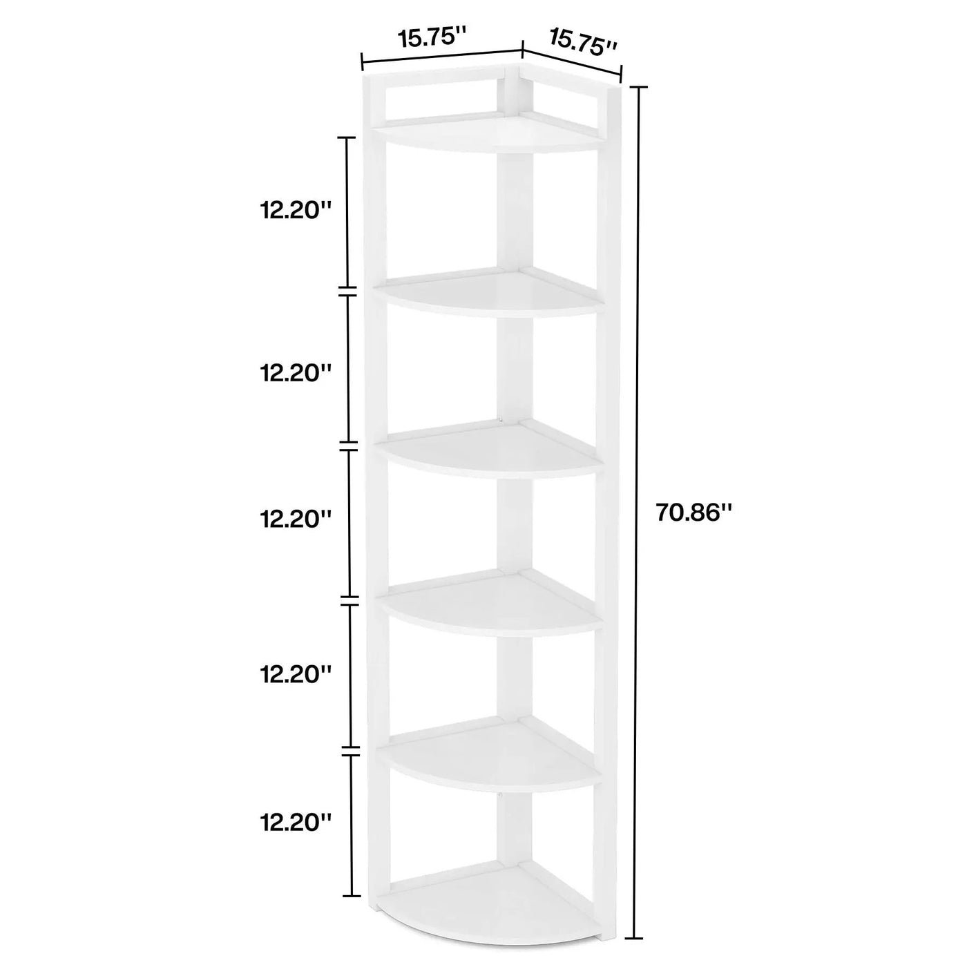 Tall 6 Tier Corner Bookshelf For Living Room by HouseOfZazla