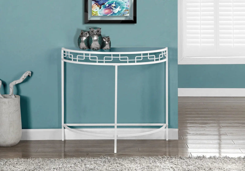 Accent Console Table for Entryway, Contemporary and Modern - White by HouseOfZazla