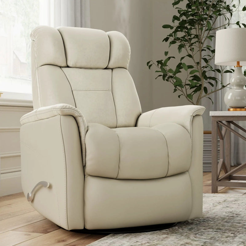 Bentley - Swivel Glider Recliner With Manual Adjustable Headrest & Footrest by Unique Piece Furniture