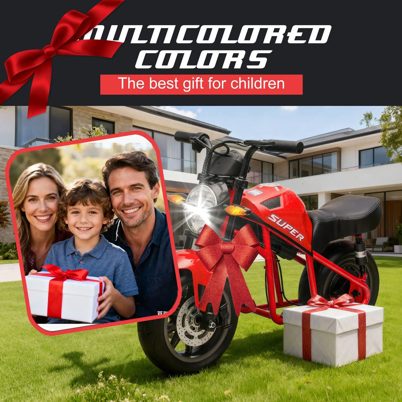 24V300W Kids Ride On XL Electric Toy Muscle Motorcycle by HouseOfZazla