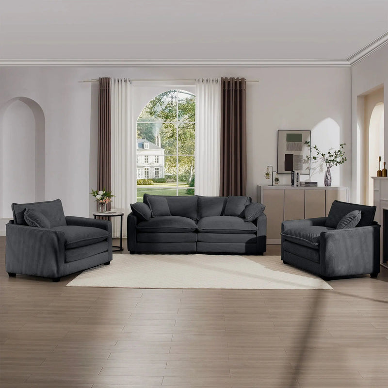 Elegant Oversized Sectional Sofa Set With Deep Seats And Flexible Layout by Unique Piece Furniture