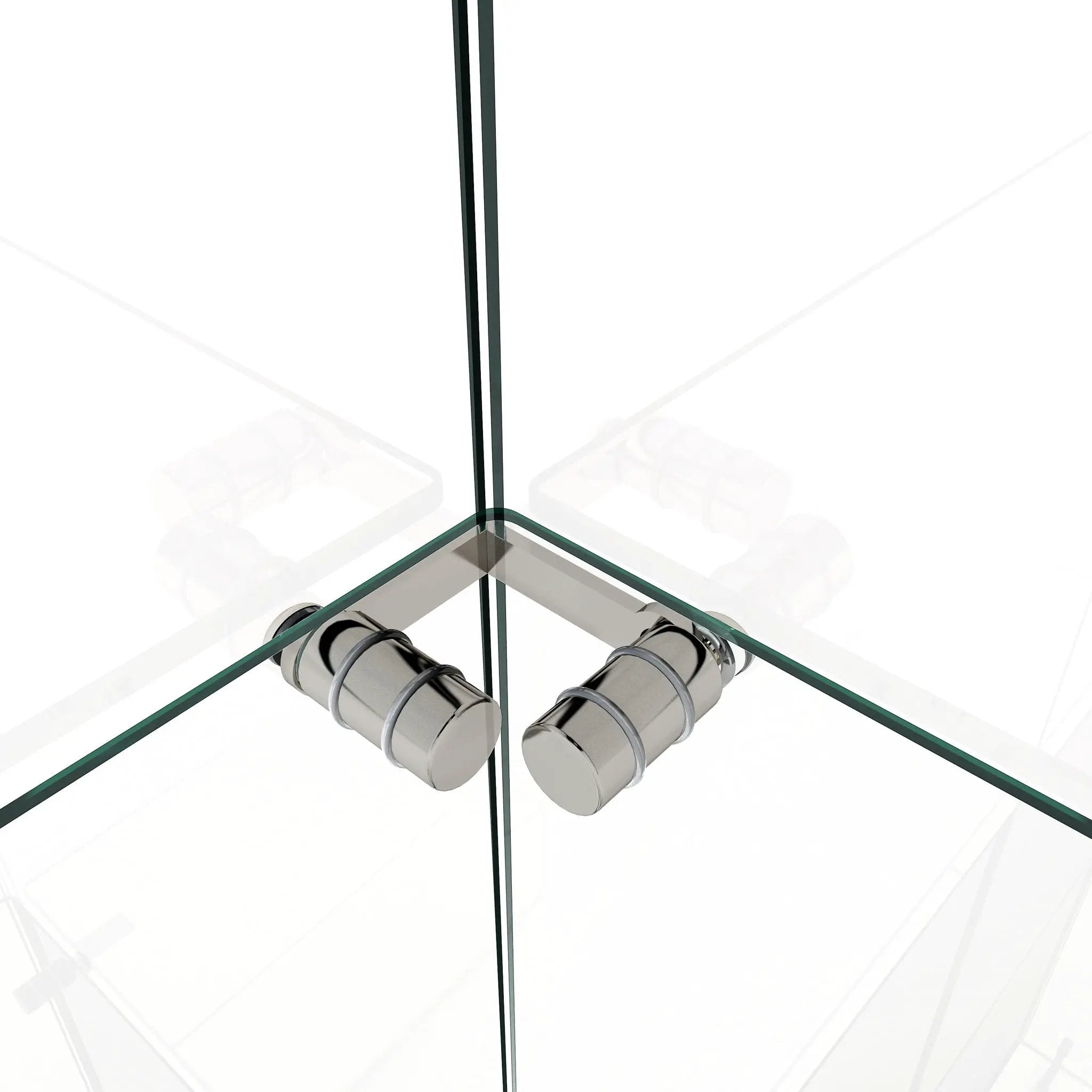Modern Display Cabinet With LED Lights, Transparent Tempered Glass 2 Door Storage Case With 3 Shelves by HouseOfZazla