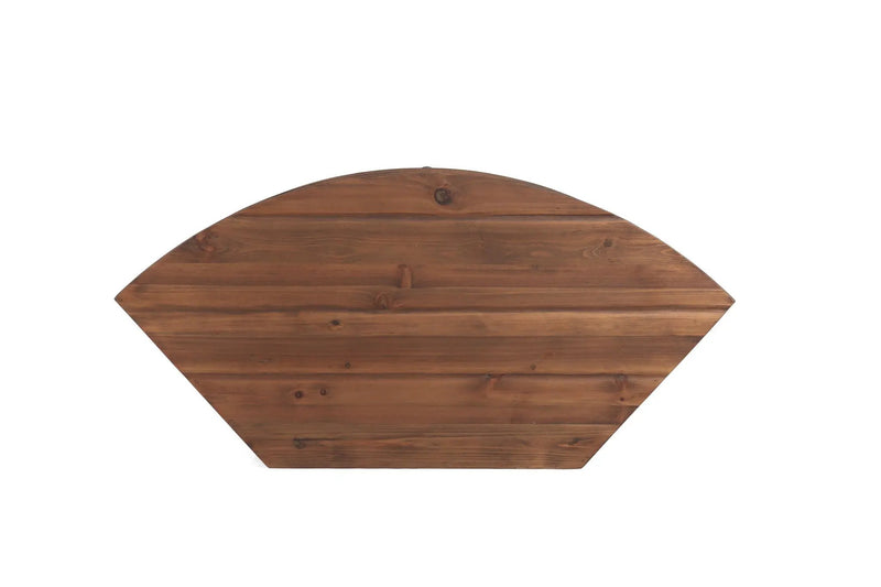 Fan Shape Reclaimed Wood Corner Media Table For Living Room Wise Use Your Space - Natural by Unique Piece Furniture