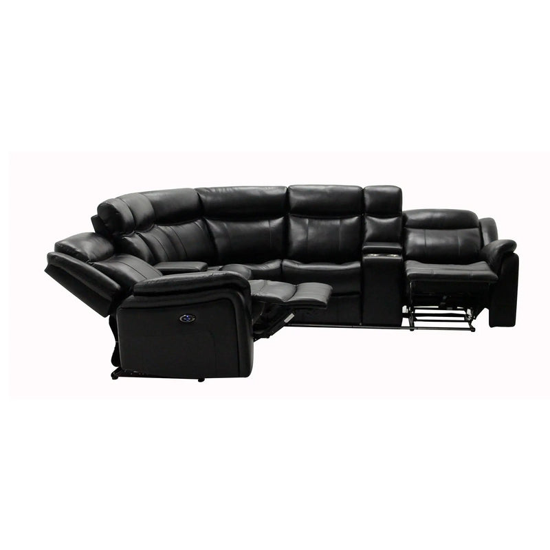 Jupiter - Leather Sectional - Black by Unique Piece Furniture
