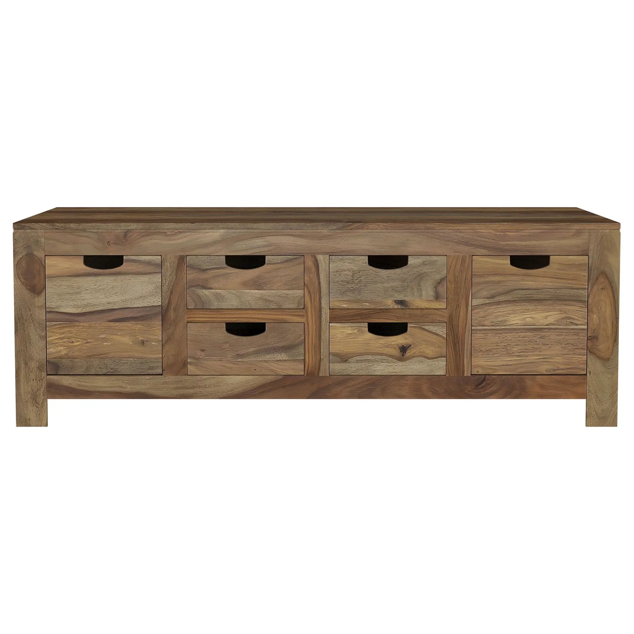Esther 6-drawer Solid Wood Coffee Table Natural Sheesham by Unique Piece Furniture