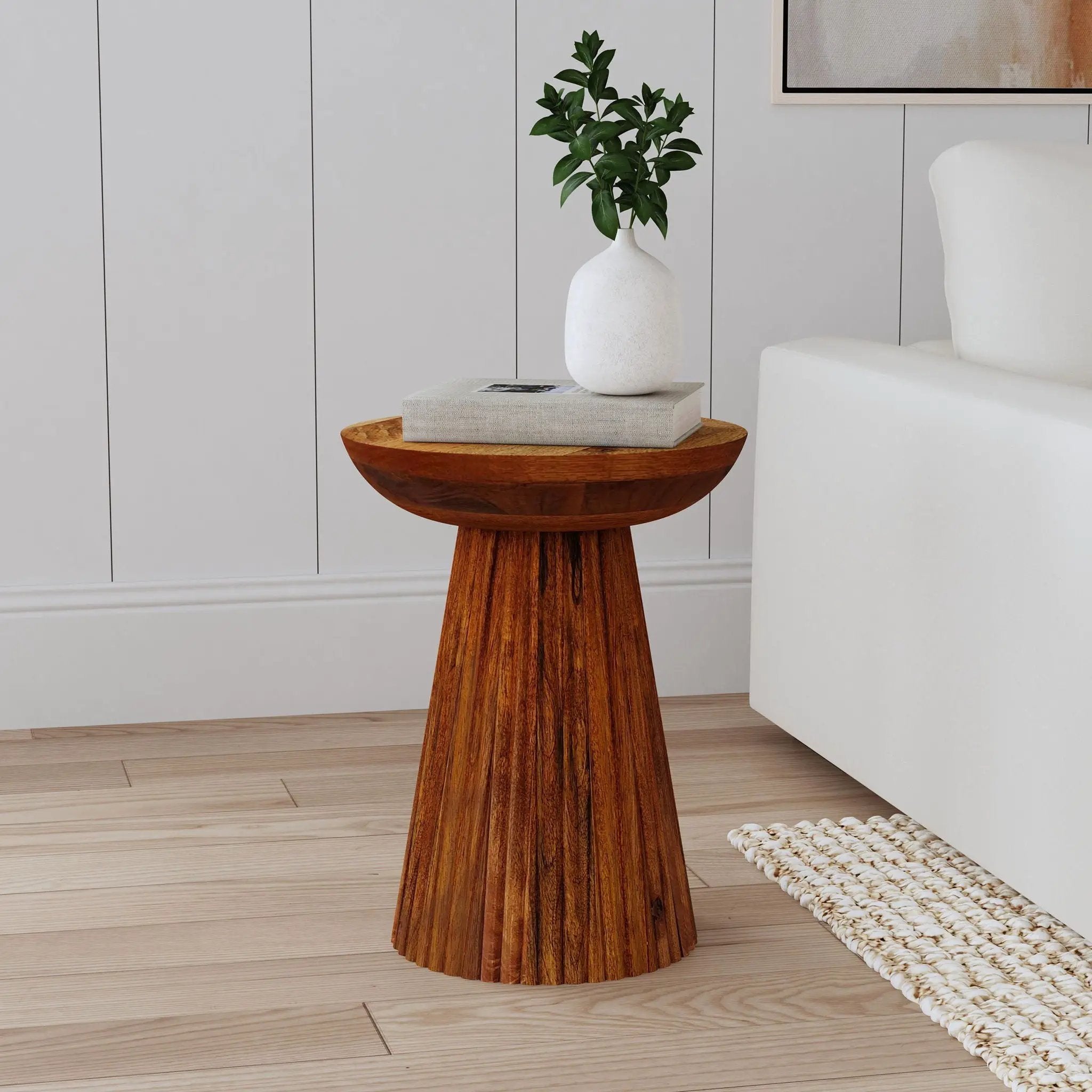 Waters - Round Accent Side Table - Honey by HouseOfZazla