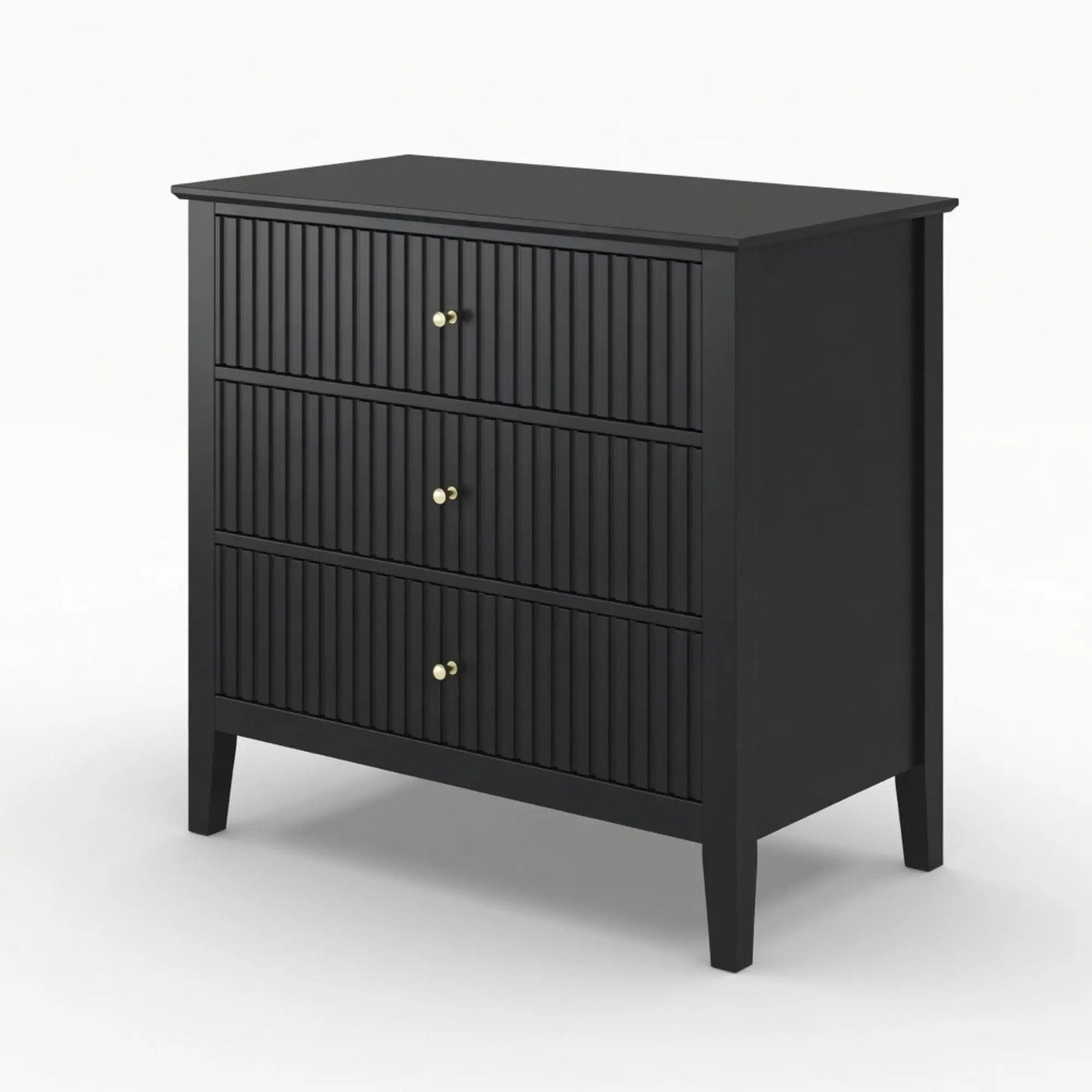 Fluted 3 Drawer Nightstand With Soft Close Slides by HouseOfZazla
