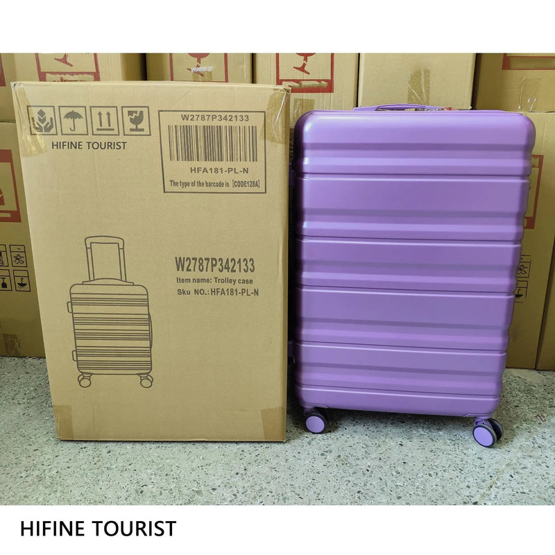 HIFINE Tourist 3-Piece ABS Spinner Wheel Luggage Set (Purple) by HouseOfZazla
