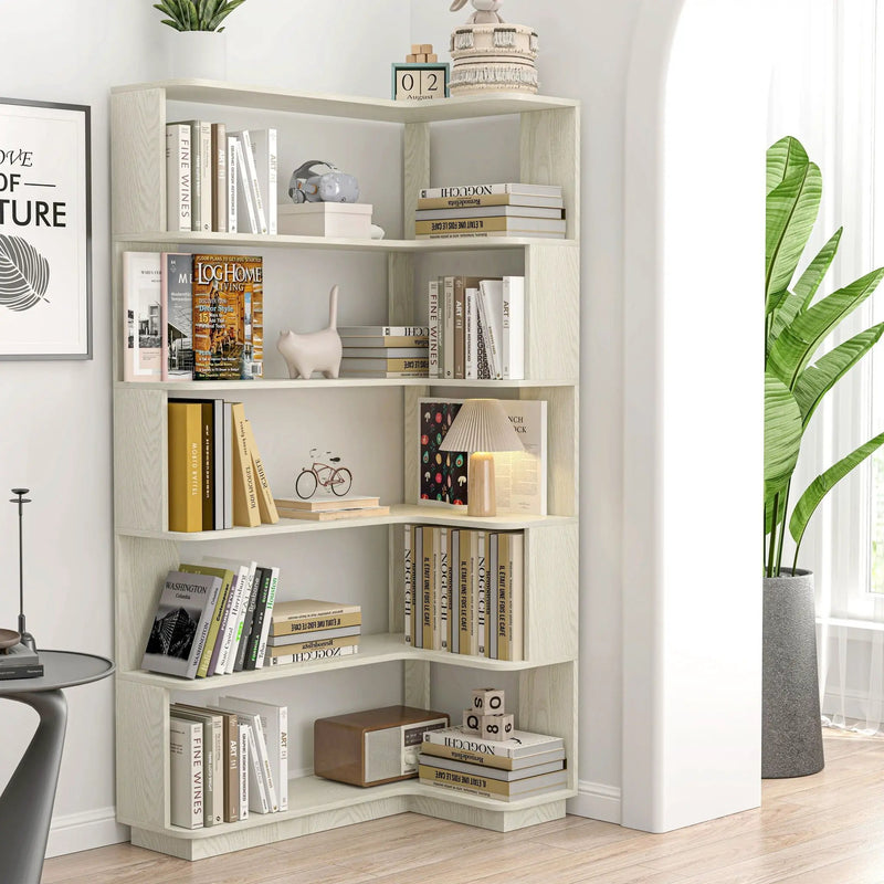 L-Shaped Corner Bookshelf by HouseOfZazla
