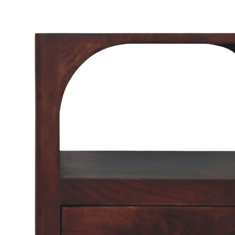 Solid Wood Arched Edge 1 Drawer Bedside by HouseOfZazla