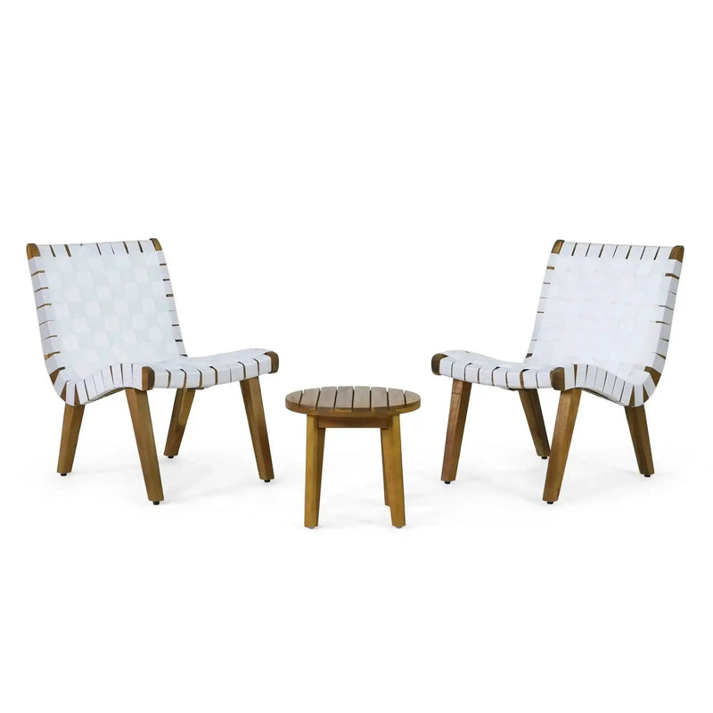 Outdoor 3 Piece Rope Weave Patio Seating Set by HouseOfZazla