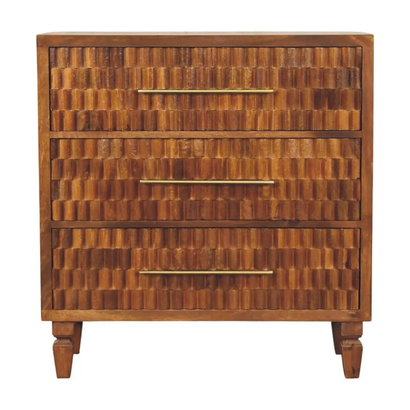 Solid Wood Cadiz Carved Chest by HouseOfZazla