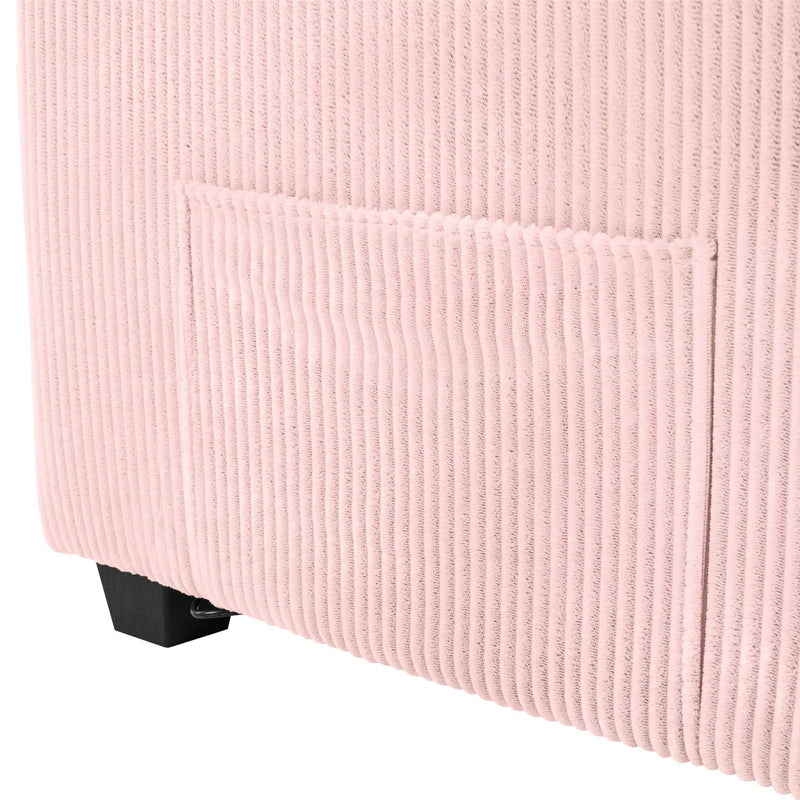 Sleeper Sofa Loveseat Sofa With Full Size Mattress, 2 USB Ports, 2 Cup Holders, 2 Side Pockets And Phone Holder by HouseOfZazla