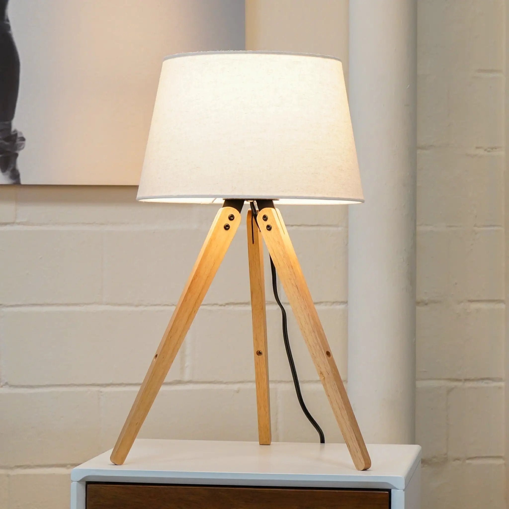 Decorative LED Desk Lamp, 3 Legged - Natural by HouseOfZazla