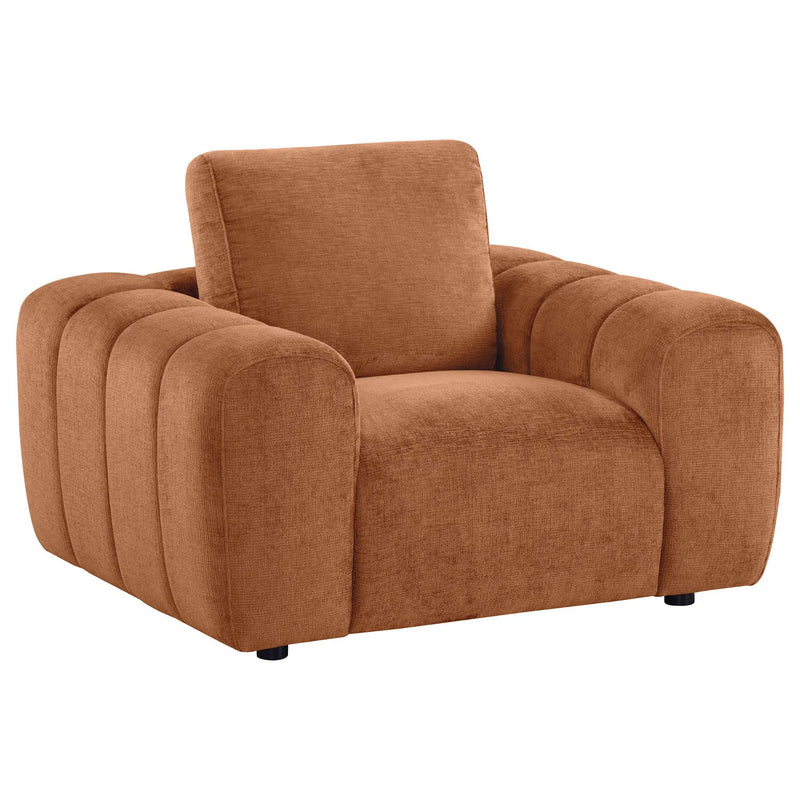 Burnett 4-piece Chenille Upholstered Sofa Set Burnt Orange by Unique Piece Furniture